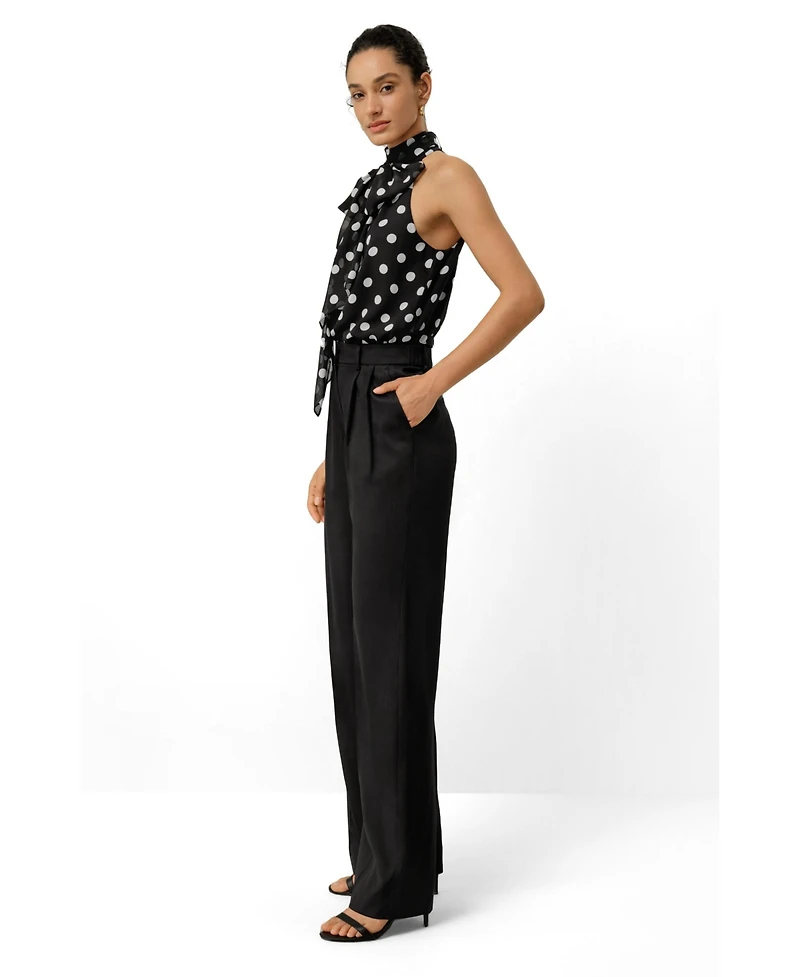 Lilysilk Women's Convertible Silk Georgette Polka Dot Top
