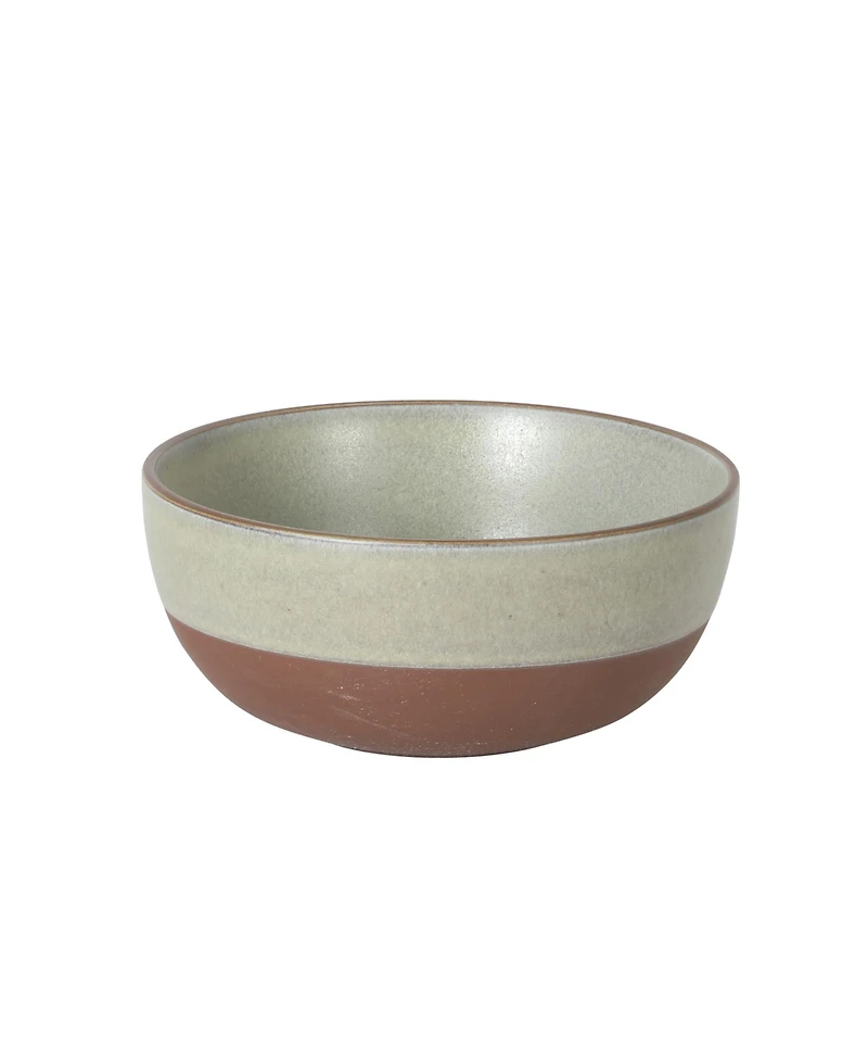 Gibson Home William Crest 4 Piece Cereal Bowl Set, 6.25 inch Round Stoneware Reactive Bowls, Soup, Dessert & Snack Bowls