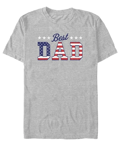 Fifth Sun Men's Best Dad American Flag Short-Sleeve T-Shirt
