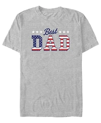 Fifth Sun Men's Best Dad American Flag Short-Sleeve T-Shirt