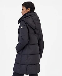 Michael Kors Women's Sherpa-Lined Puffer Coat with Detachable Faux Fur Collar, Created for Macy's