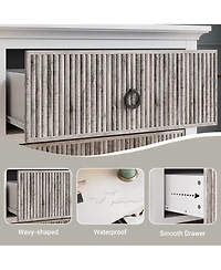 homfan Modern 6 Drawer Dresser - Spacious Wooden Chest for Bedroom, Living Room, Closet, or Entryway - Stylish Storage Organizer Cabinet