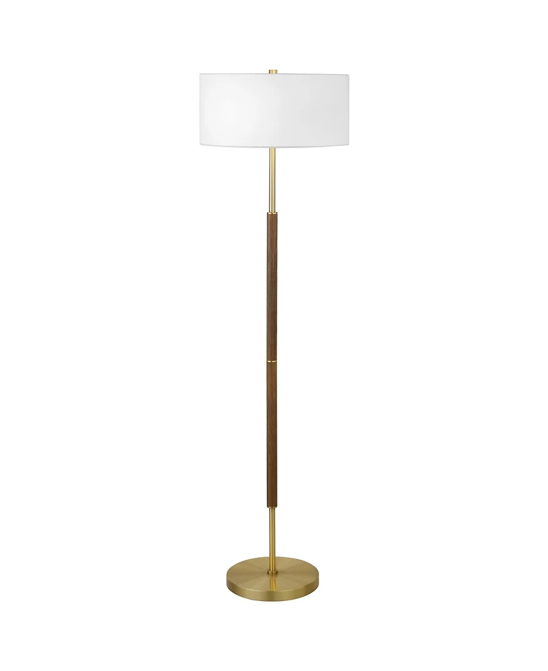 Hudson & Canal Simone 61" Metal 2-Light Floor Lamp