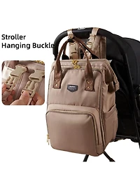 Sunveno Open-Wide Frame Diaper Backpack with Insulated Bottle Pockets and Changing Pad