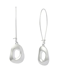 Robert Lee Morris Soho Rhodium Sculpted Link Dangle Earrings