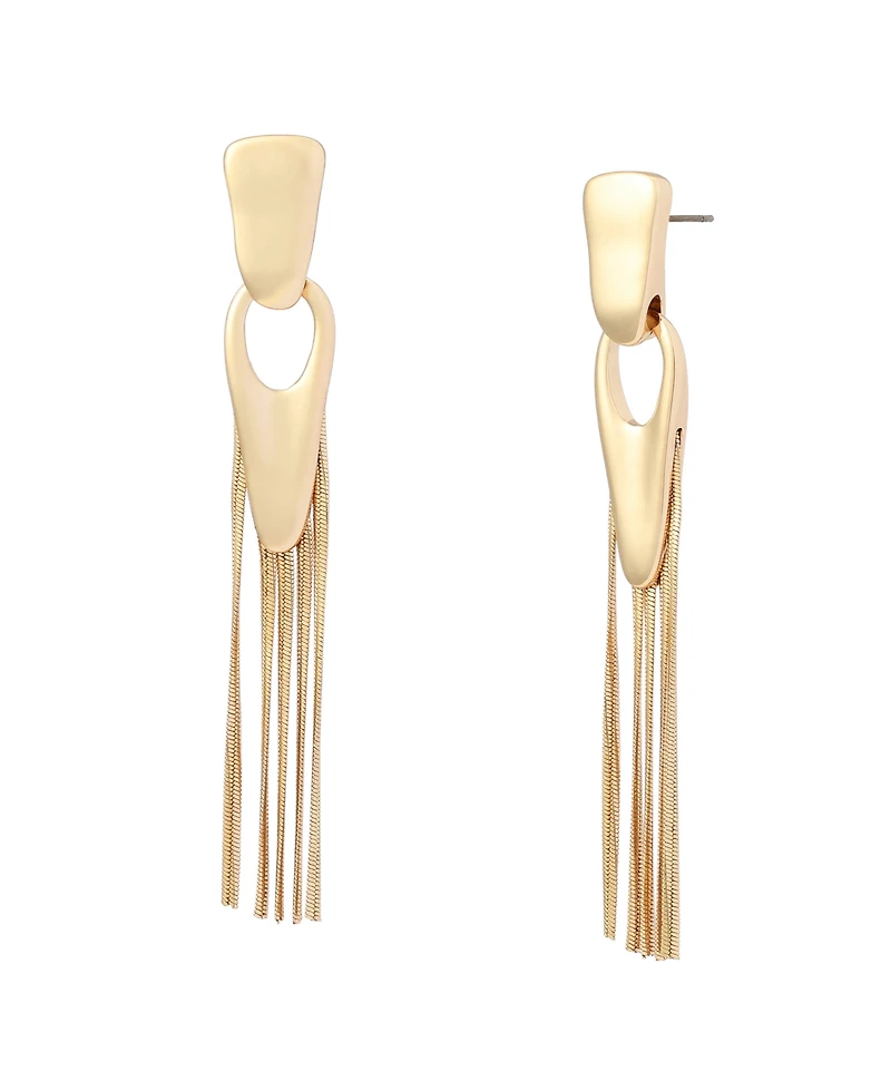 Robert Lee Morris Soho Gold Fringe Linear Earrings