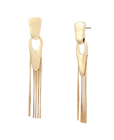 Robert Lee Morris Soho Gold Fringe Linear Earrings