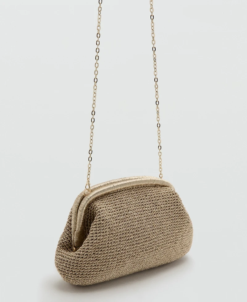 Mango Women's Lurex Clutch Bag