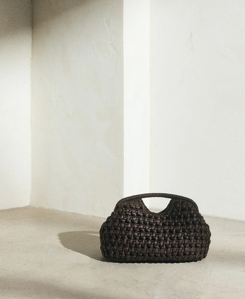 Mango Women's Natural Fiber Handbag