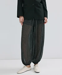 Mango Women's Polka-Dot Balloon Pants