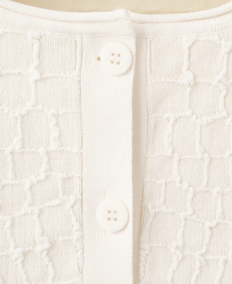 Mango Women's Textured Knit Cardigan Sweater