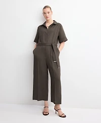 Mango Women's Lyocell Shirt Jumpsuit