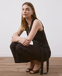 Mango Women's Belt Wrap Jumpsuit