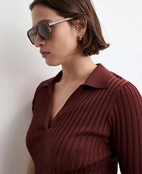 Mango Women's V-Neck Knit Sweater