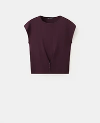 Mango Women's Buttoned Knit Top