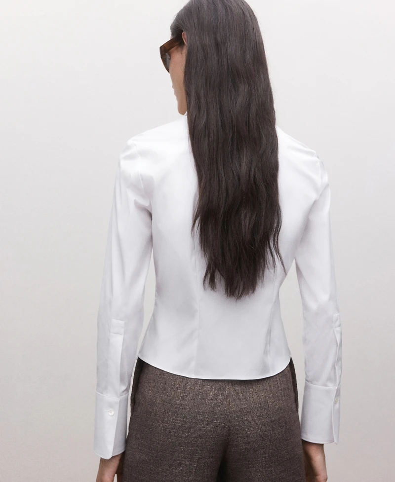 Mango Women's Concealed Closure Fitted Shirt