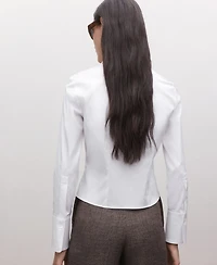 Mango Women's Concealed Closure Fitted Shirt