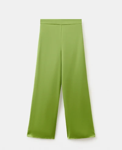 Mango Women's Satin Straight-Fit Pants