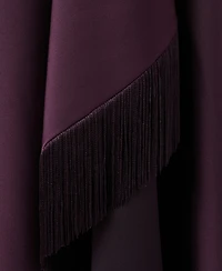 Mango Women's Fringes Asymmetrical Satin Dress