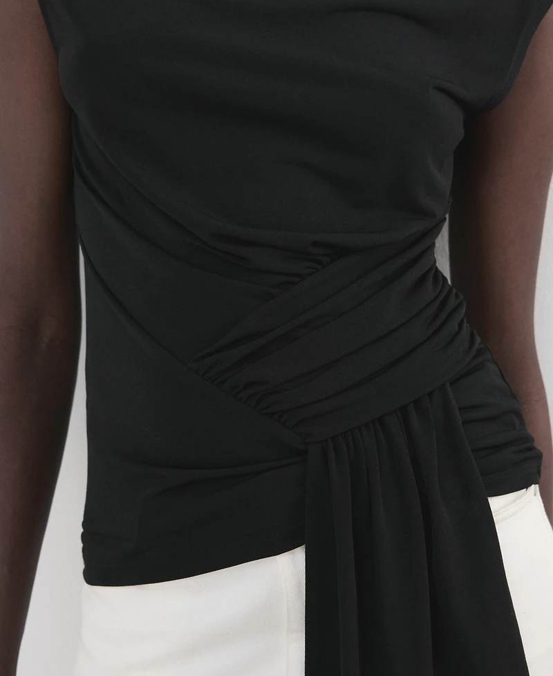 Mango Women's Ruched Detail Top