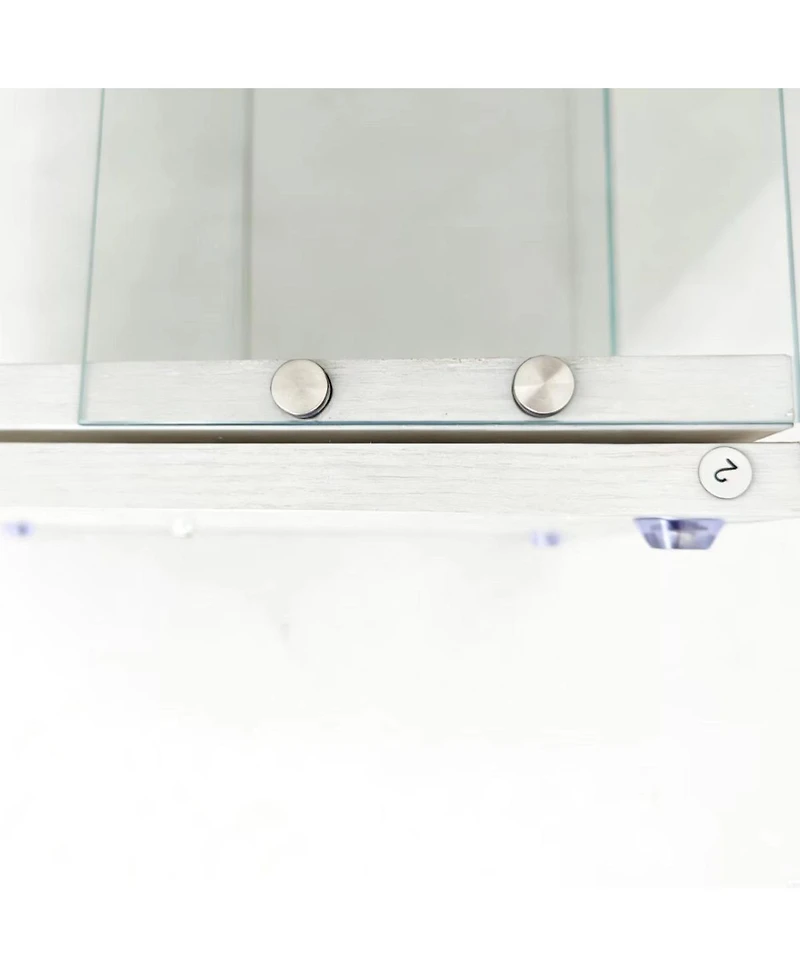 Streamdale Furniture 3-Tier Rotatable Display Cabinet with Remote Led Light