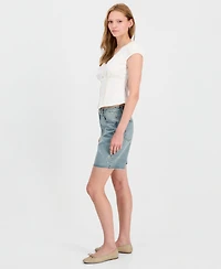 And Now This Women's Studded Raw-Hem Jean Shorts, Macy's Exclusive