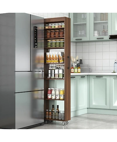 Streamdale Furniture 7-Tier Multi-Functional Pull-Out Storage Shelf for Narrow Spaces