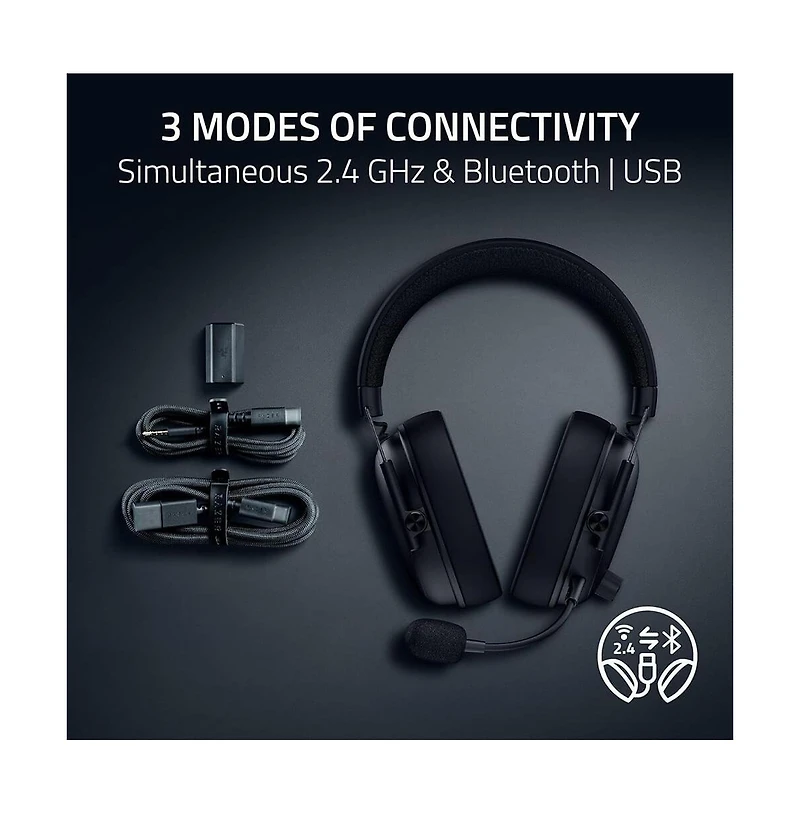 Razer BlackShark V3 Wireless Gaming Headset High-Fidelity Audio Noise-Isolating Mic RZ0405410100