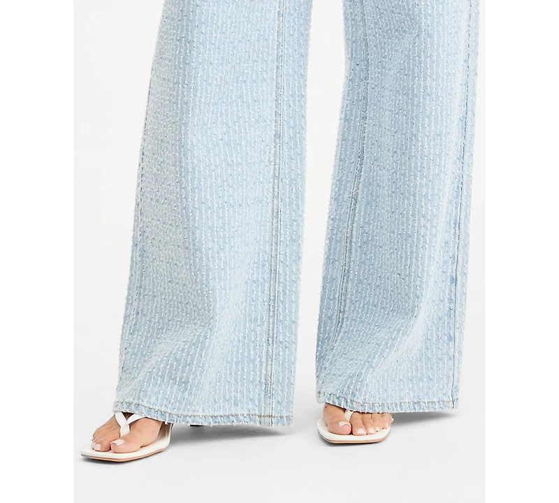 Bar Iii Women's High-Rise Wide-Leg Jeans, Macy's Exclusive