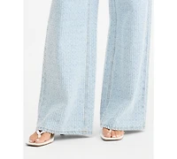 Bar Iii Women's High-Rise Wide-Leg Jeans, Macy's Exclusive