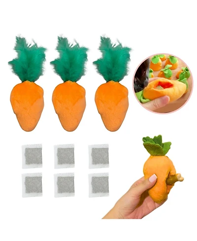 Aronkl Interactive Puzzle Toy Set Garden Base Pineapple Catnip Feathers