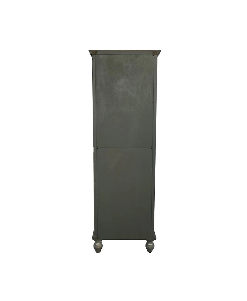 Streamdale Furniture Farmhouse Tall Narrow Storage Cabinet with 2 Drawers and 2 Doors