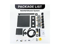 Casainc Rainfall Symphony 4-Function 12inch Dual Shower Head Pressure-Balanced Shower System with Bathtub Spout