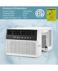 Ecooso 10000 Btu(Ashrae) Window Air Conditioner with Handy Remote
