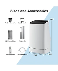 Ecooso 15000 Btu Portable Air Conditioner with App Control and Heat