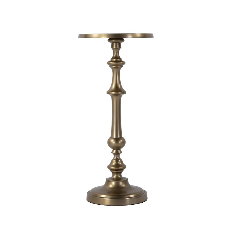 Butler Specialty Bartel 10.25 in. W Round Metal Pedestal Base End Table