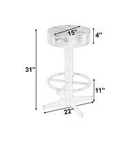 Butler Specialty Malcolm 30 in. Seat Height Leather and Iron Bar Stool
