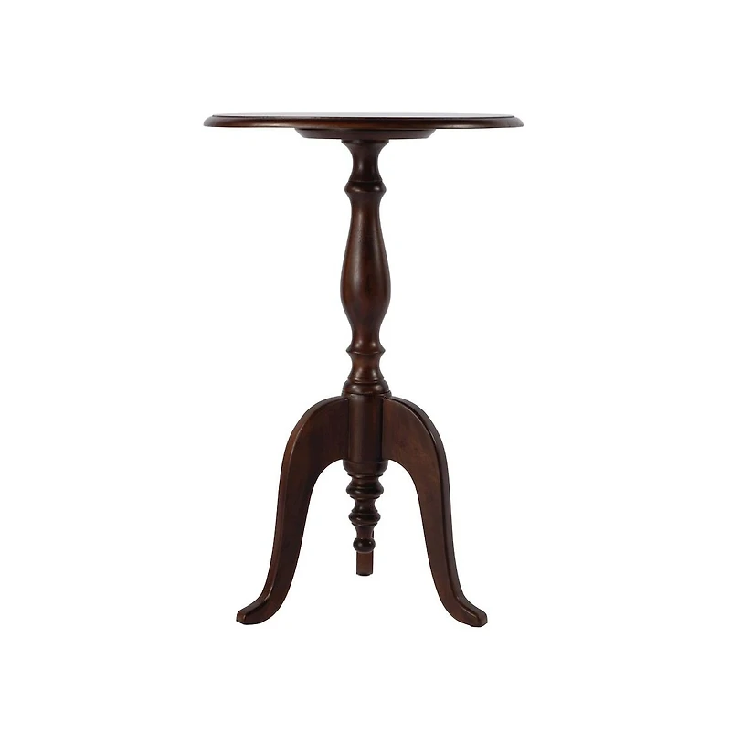 Butler Specialty Tia 18 in. W Round Wood Pedestal Side Table