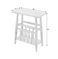 Butler Specialty Bowen 20 in. W Rectangular Solid Wood Side Table with Magazine Holder