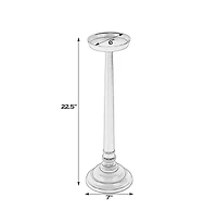 Butler Specialty Tilly 7 in. W Round All Metal Pedestal Base End Table