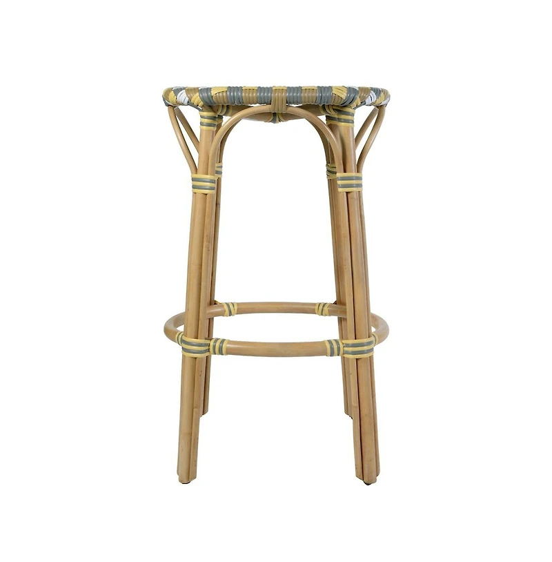 Butler Specialty Ballito 30 in. Seat Height Oval Rattan Bar Stool with Footrest
