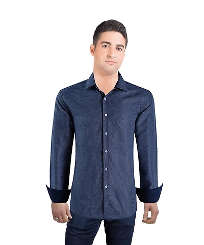 Elie Balleh Men's Slim Fit Honeycomb Shirt