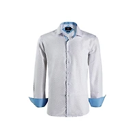 Elie Balleh Men's Slim Fit Modern Ditsy Print Shirt