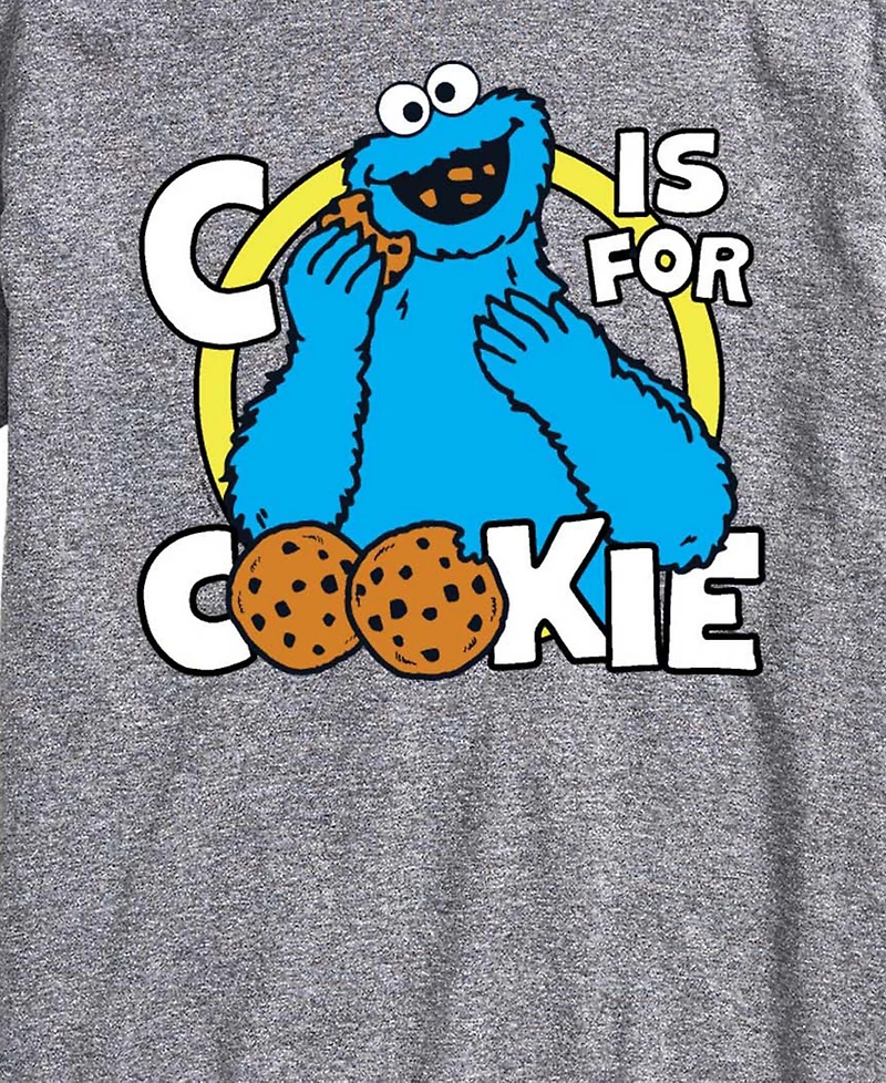 Airwaves Men's Sesame Street Cookie Monster Short-Sleeve Graphic T-Shirt