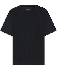 Boss by Hugo Men's Cotton-Silk Cable-Knit T-Shirt