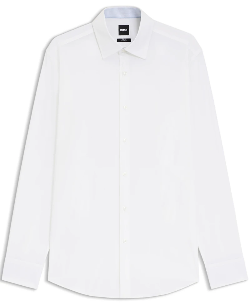 Boss by Hugo Men's Easy-Iron Stretch-Cotton Poplin Slim-Fit Dress Shirt