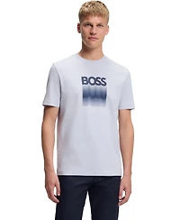 Boss by Hugo Boss Men's Logo Print Cotton-Jersey T-Shirt