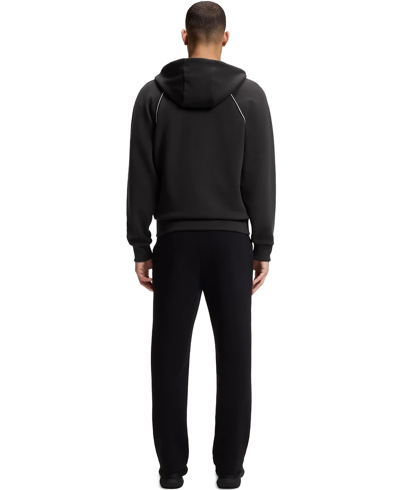 Boss by Hugo Men's Piping Details Cotton-Blend Zip-Up Hoodie