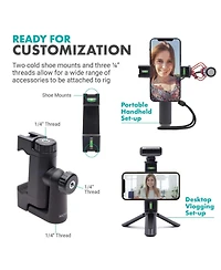Movo P-3 Rotating Smartphone Tripod Mount with Vertical and Horizonal Positions