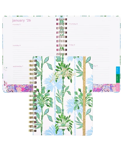 Gnuadz Lilly Pulitzer Monthly Planner 2026 Spiral Agenda Stickers Pockets Swayin Breeze